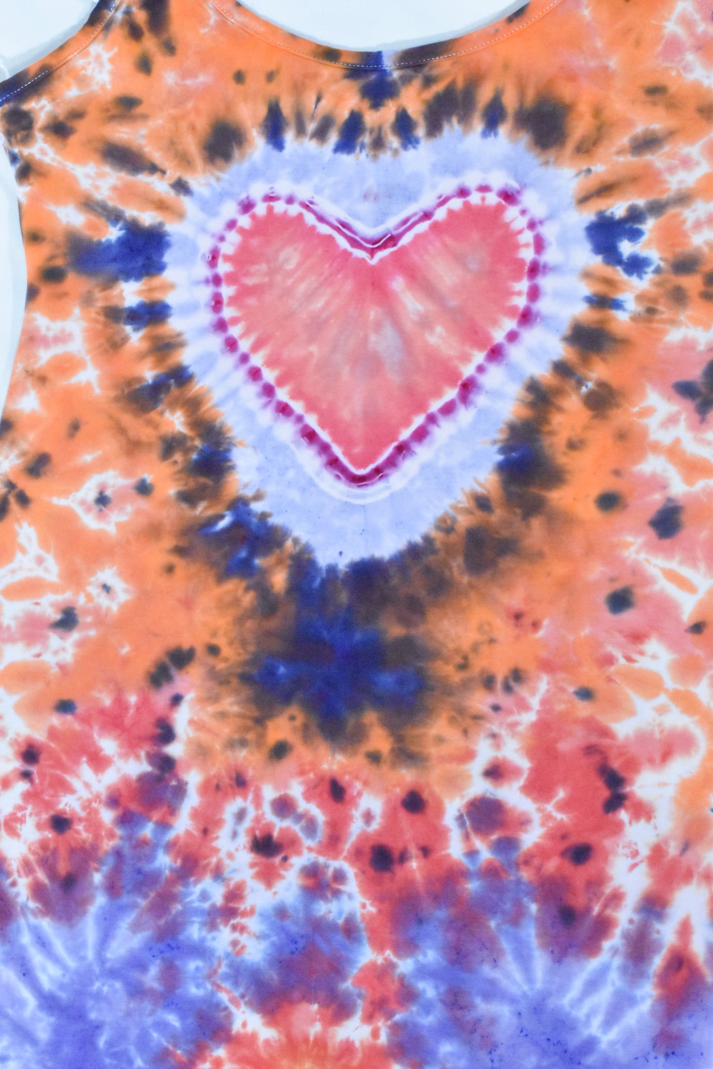 HOT Gurl Sweetheart Tie Dyed Strappy Mini Tank Dress with Heart size Medium