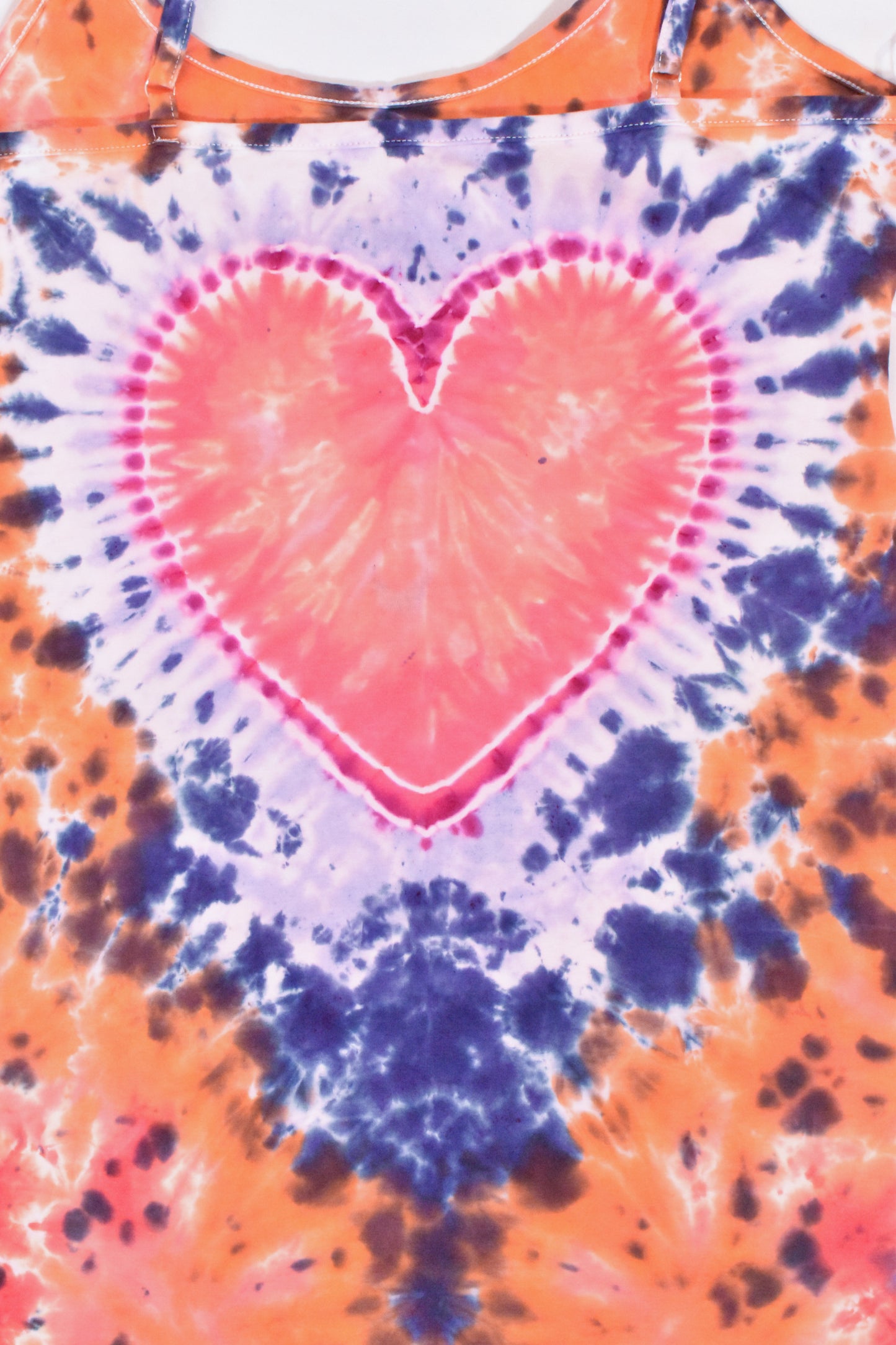 HOT Gurl Sweetheart Tie Dyed Strappy Mini Tank Dress with Heart size Medium