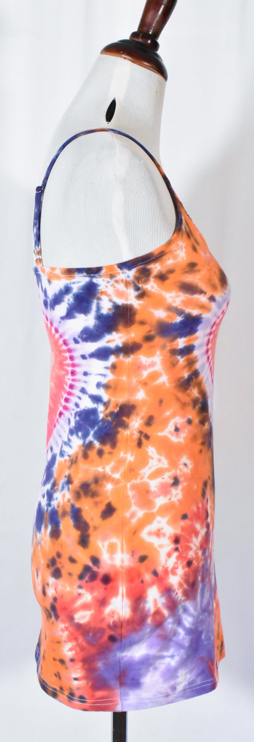 HOT Gurl Sweetheart Tie Dyed Strappy Mini Tank Dress with Heart size Medium