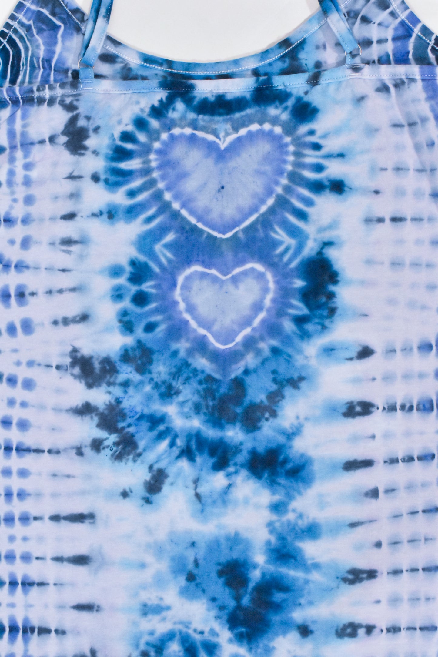 BLUES Babe HOT Gurl Tie Dyed Strappy Mini Tank Dress with Heart size Medium
