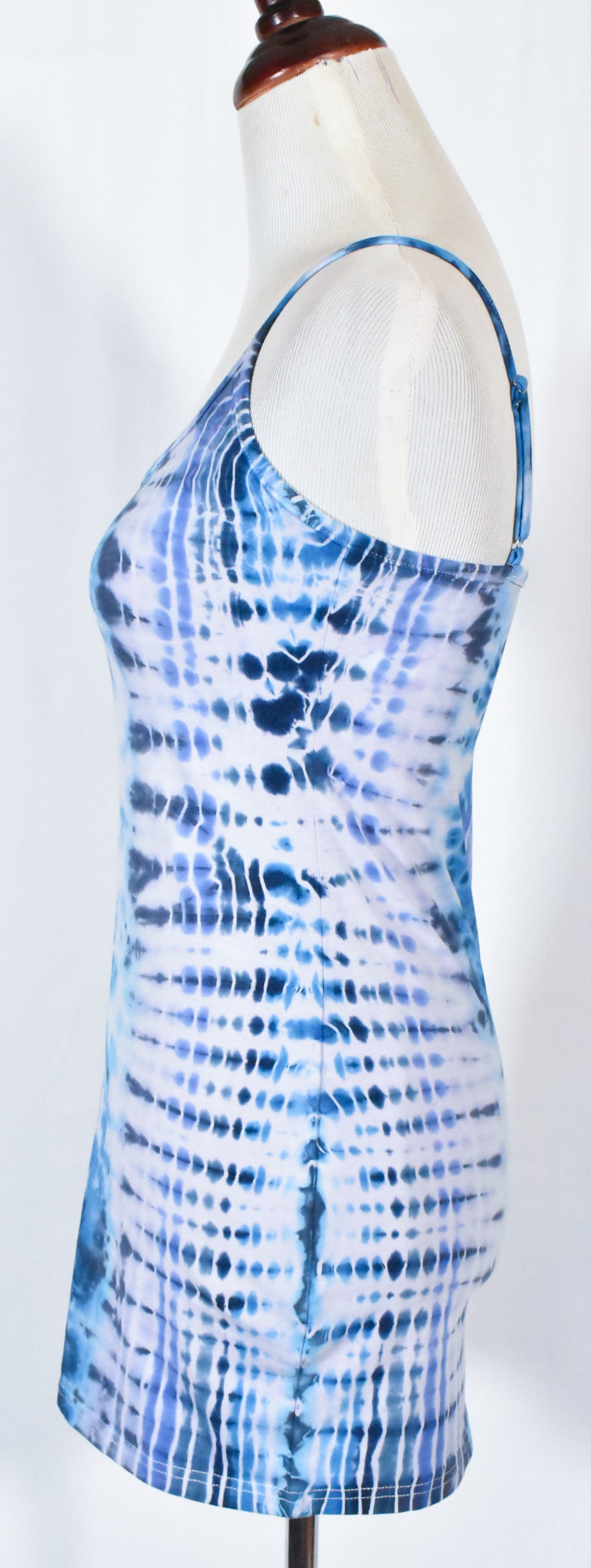 BLUES Babe HOT Gurl Tie Dyed Strappy Mini Tank Dress with Heart size Medium
