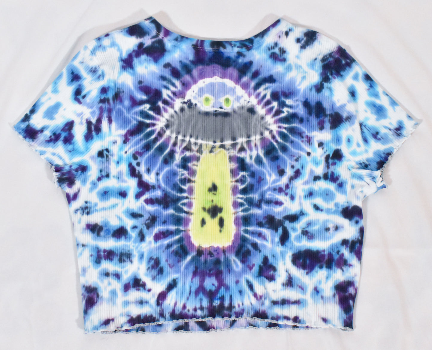 BEAM ME UP, Hottie UFO Alien Cotton Lettuce Edge Crop Tshirt Top size XL