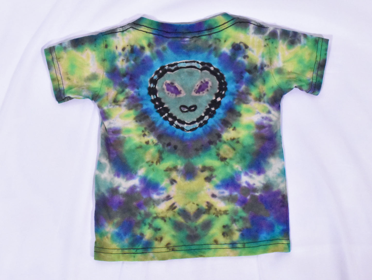 UFO + Alien Reverse Tie Dye Cotton Tee Toddler size T2