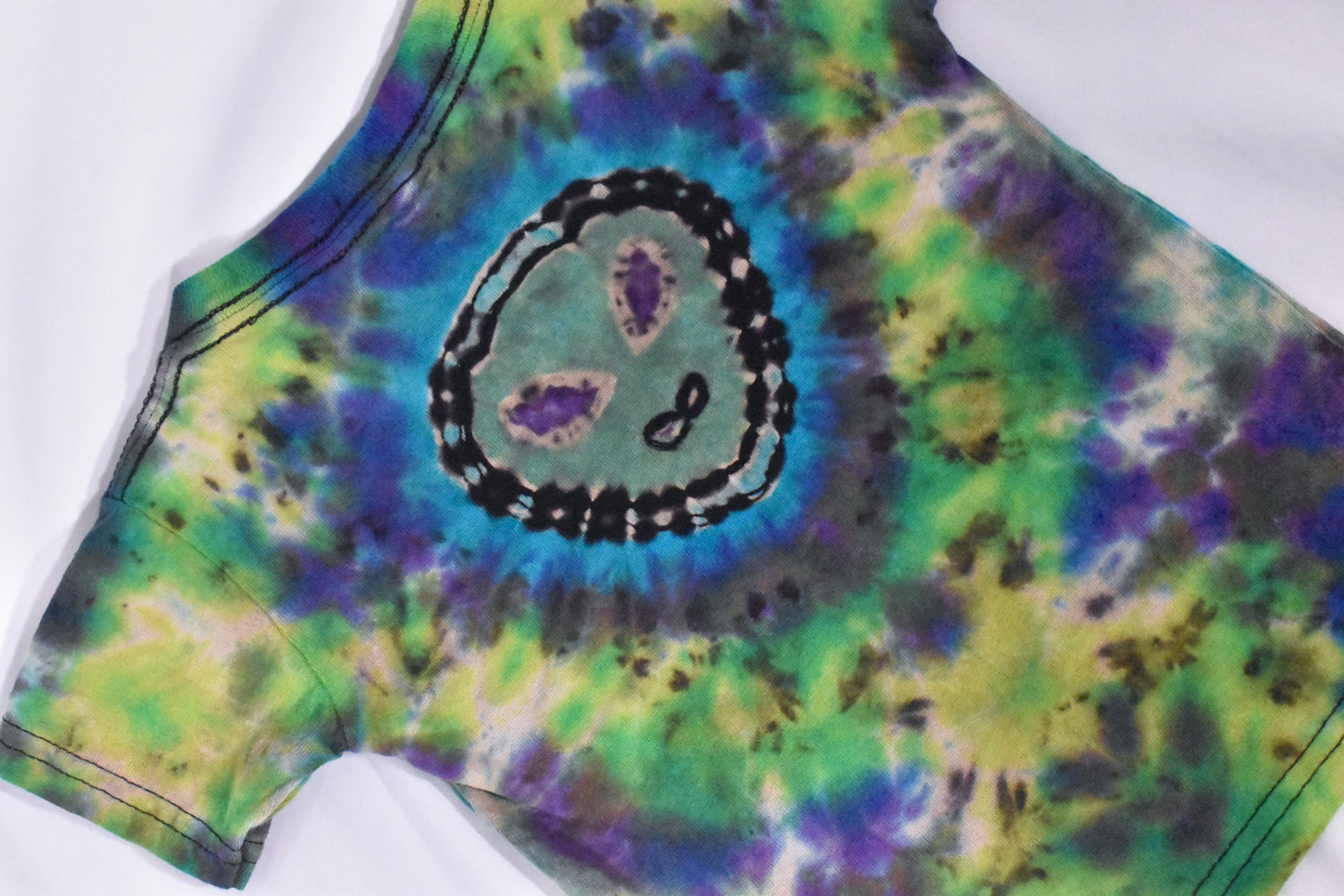 UFO + Alien Reverse Tie Dye Cotton Tee Toddler size T2
