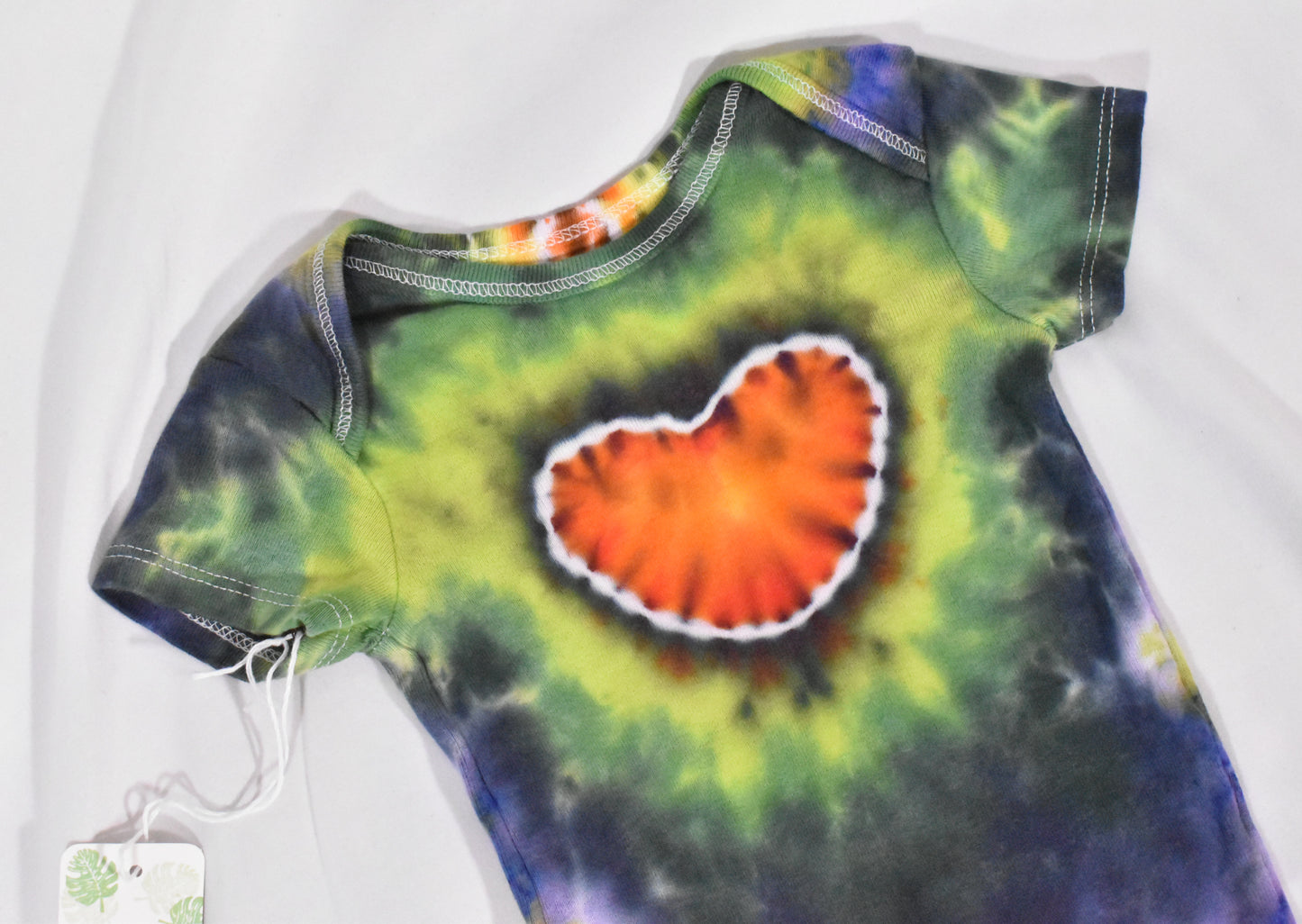 Big HEART Tie Dye Cotton Onesie Baby size 6-9 mo