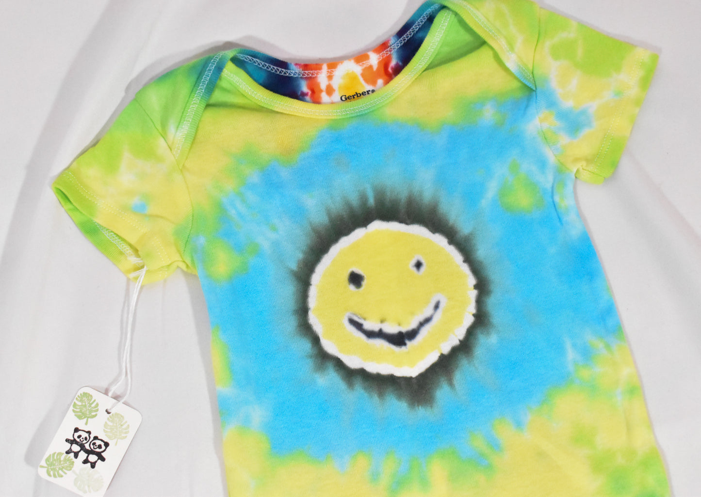 Happy Smiley Face Tie Dye Cotton Onesie Baby size 18 mo