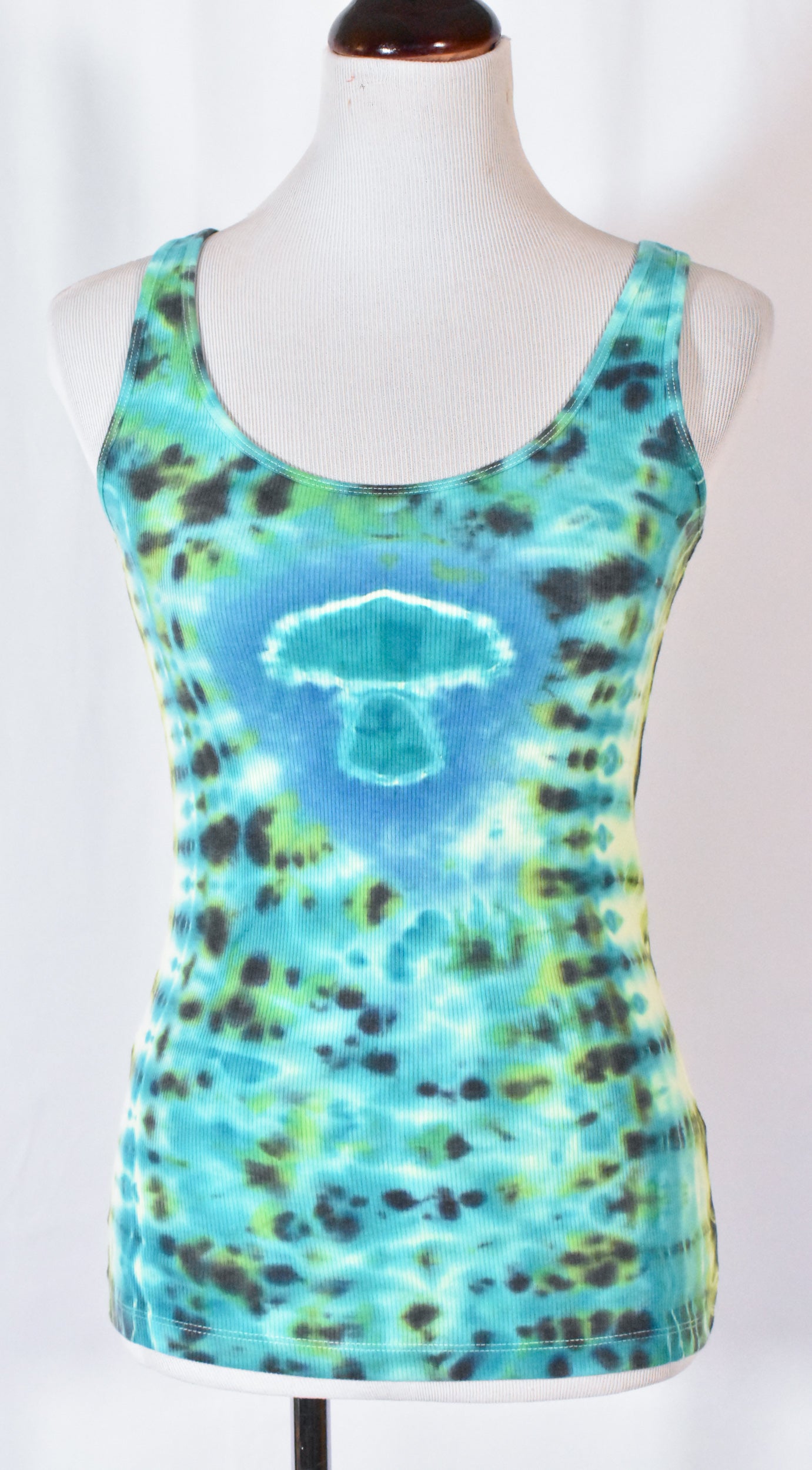 MUSHROOM Cotton Stretch Slim Fit Tank Top Women's size Small