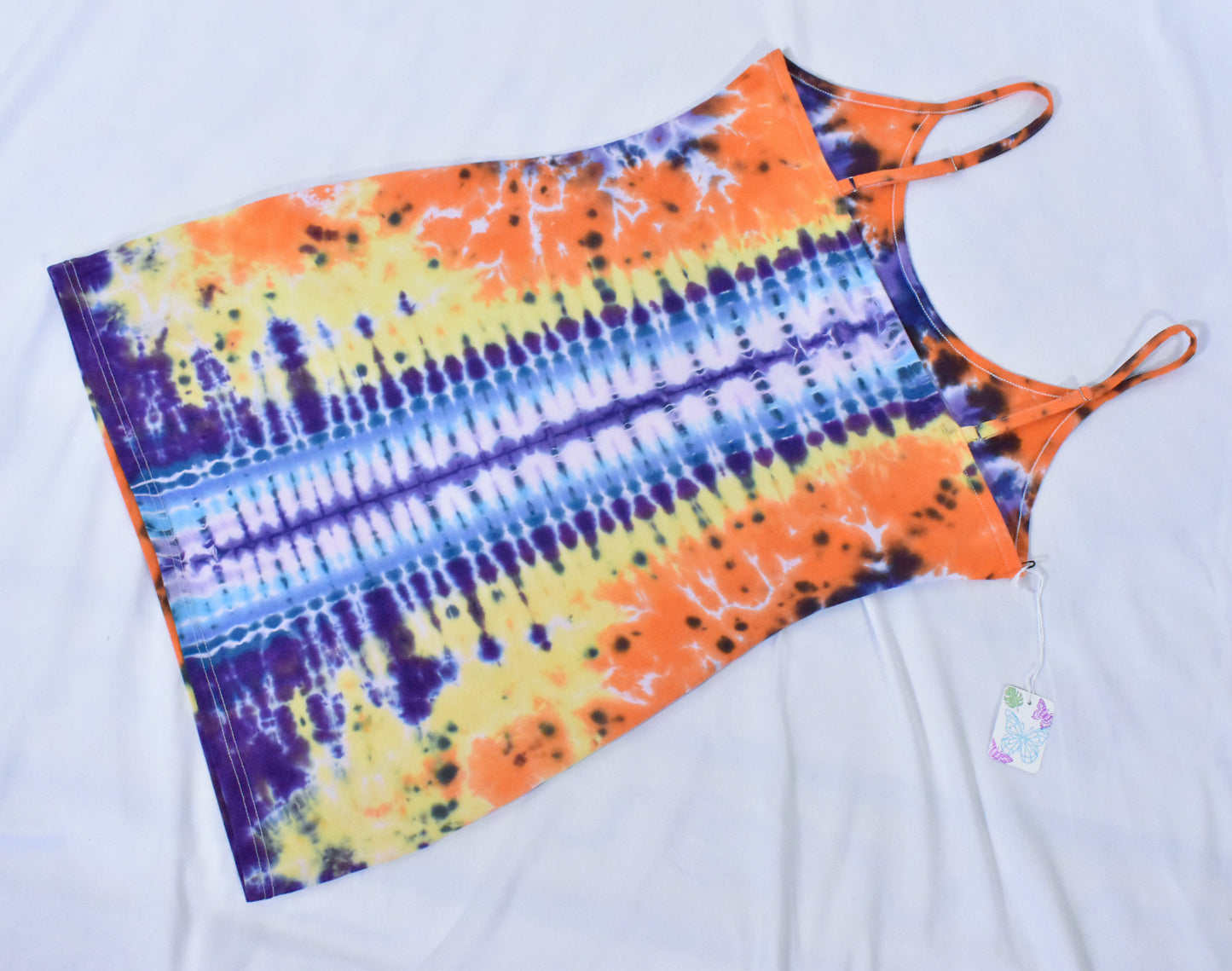 BATTY Hot Gurl Tie Dyed Strappy Mini Tank Dress size Large