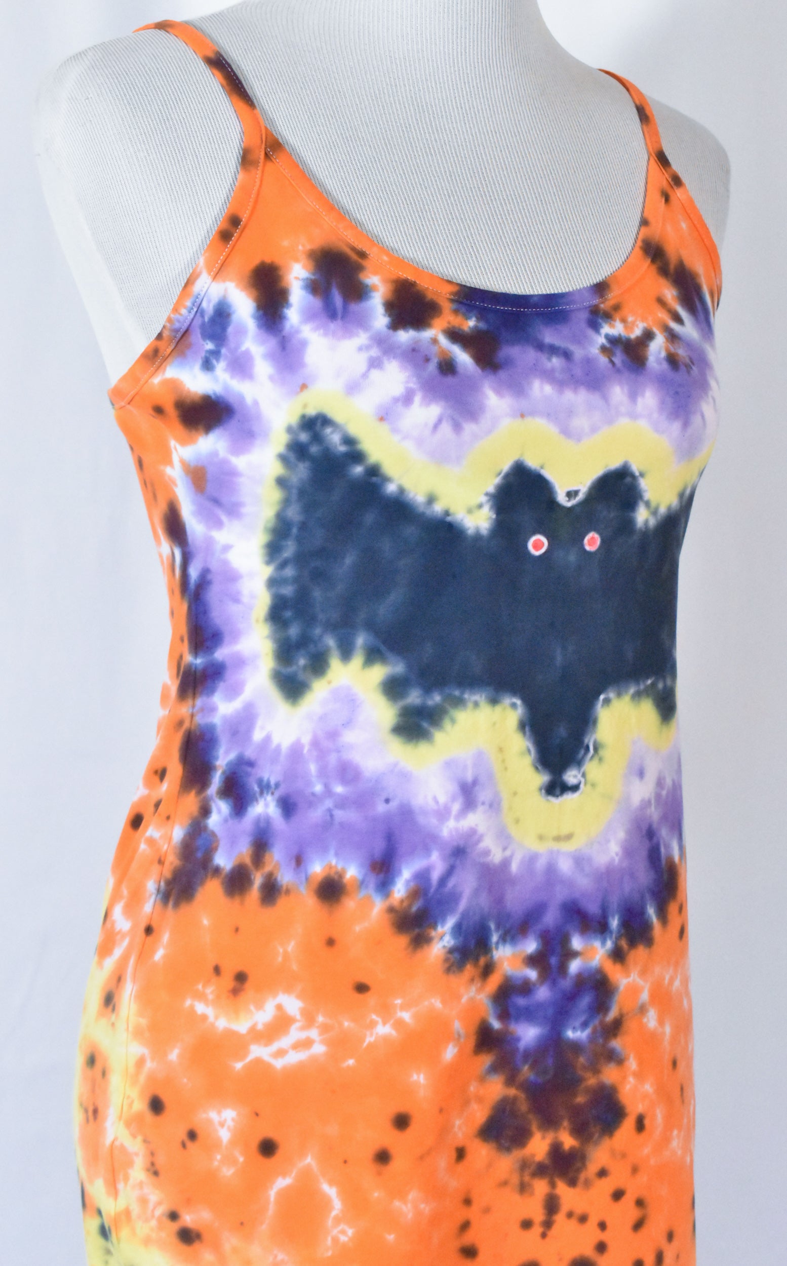 BATTY Hot Gurl Tie Dyed Strappy Mini Tank Dress size Large Feral Tie Dye BATTY Hot Gurl Tie Dyed Strappy Mini Tank Dress size Large Feral Tie Dye
