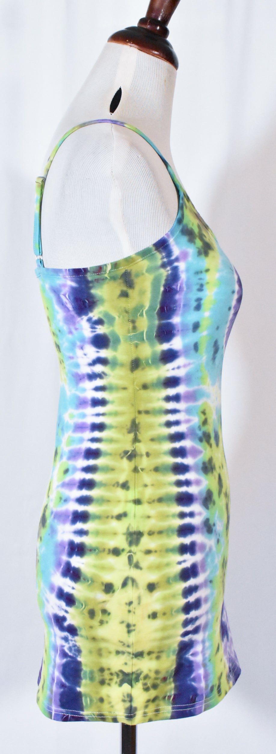 HOT Gurl Tie Dyed Strappy Mini Tank Dress with Heart size Small