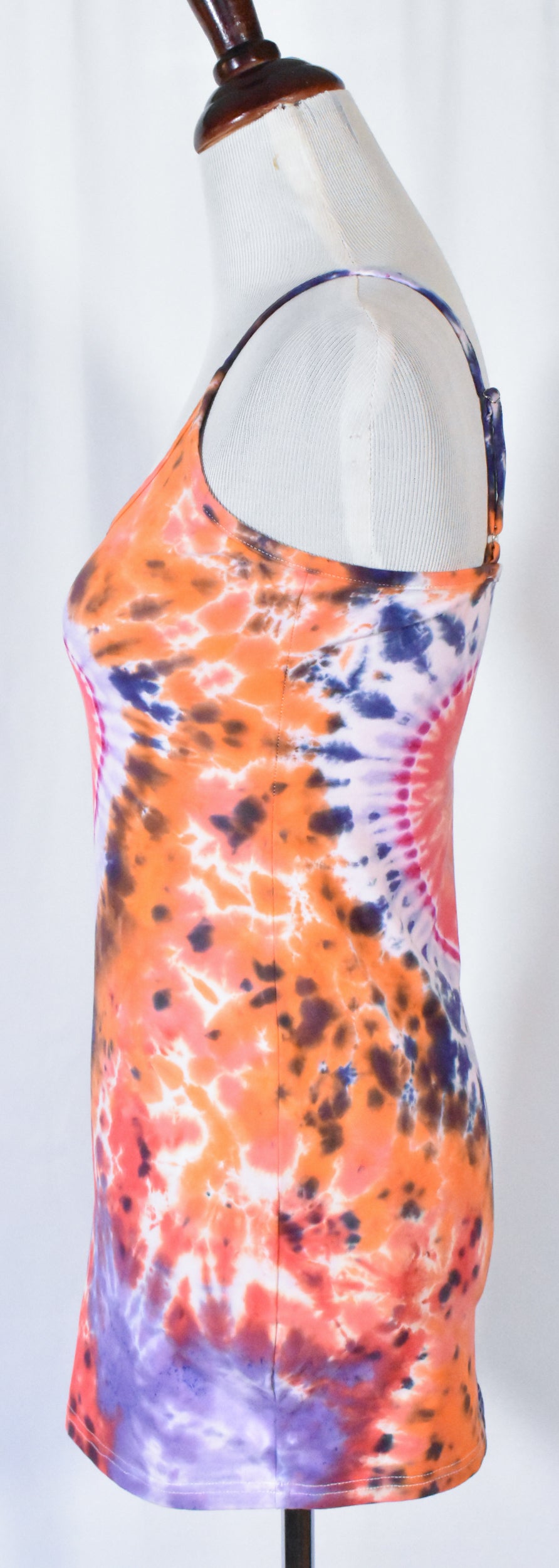 HOT Gurl Sweetheart Tie Dyed Strappy Mini Tank Dress with Heart size Medium