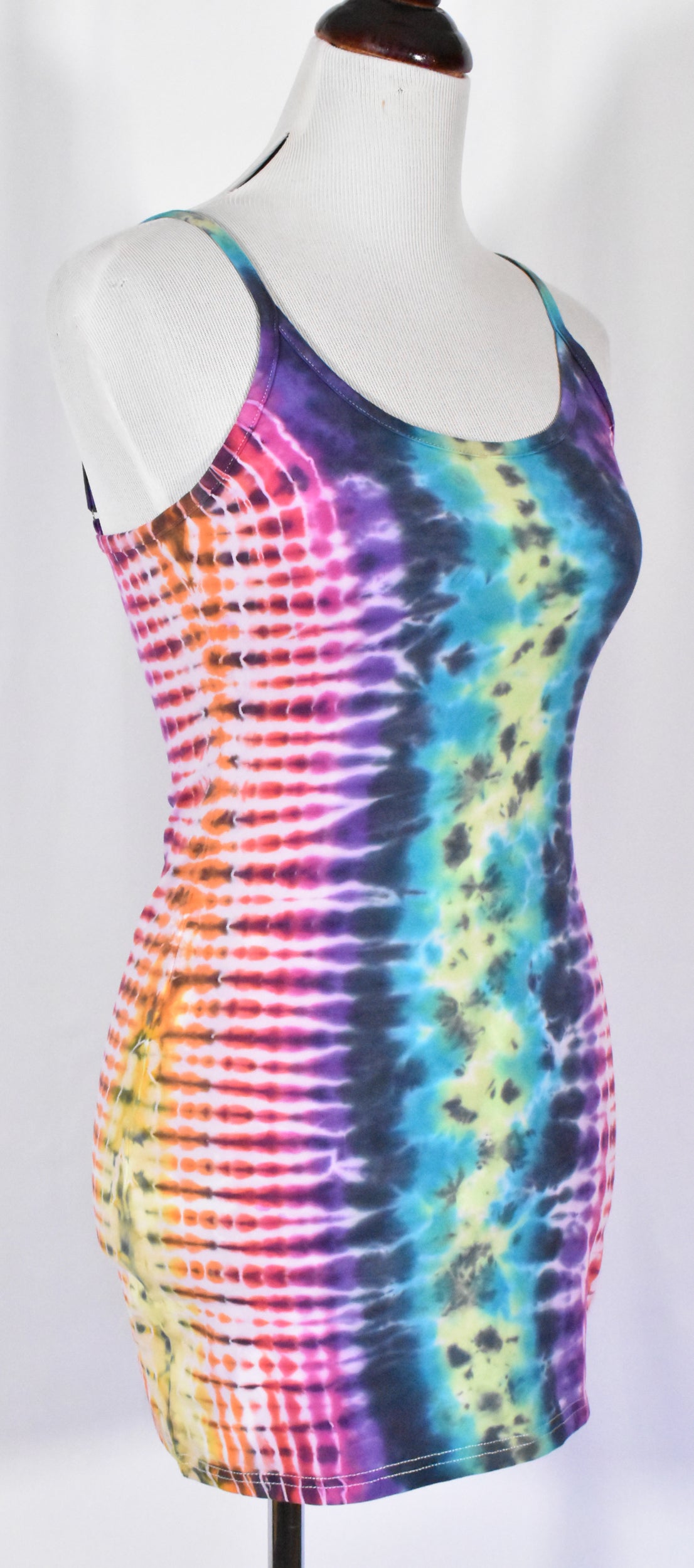 HOT Gurl Tie Dyed Strappy Mini Tank Dress with Heart size Small (Copy)