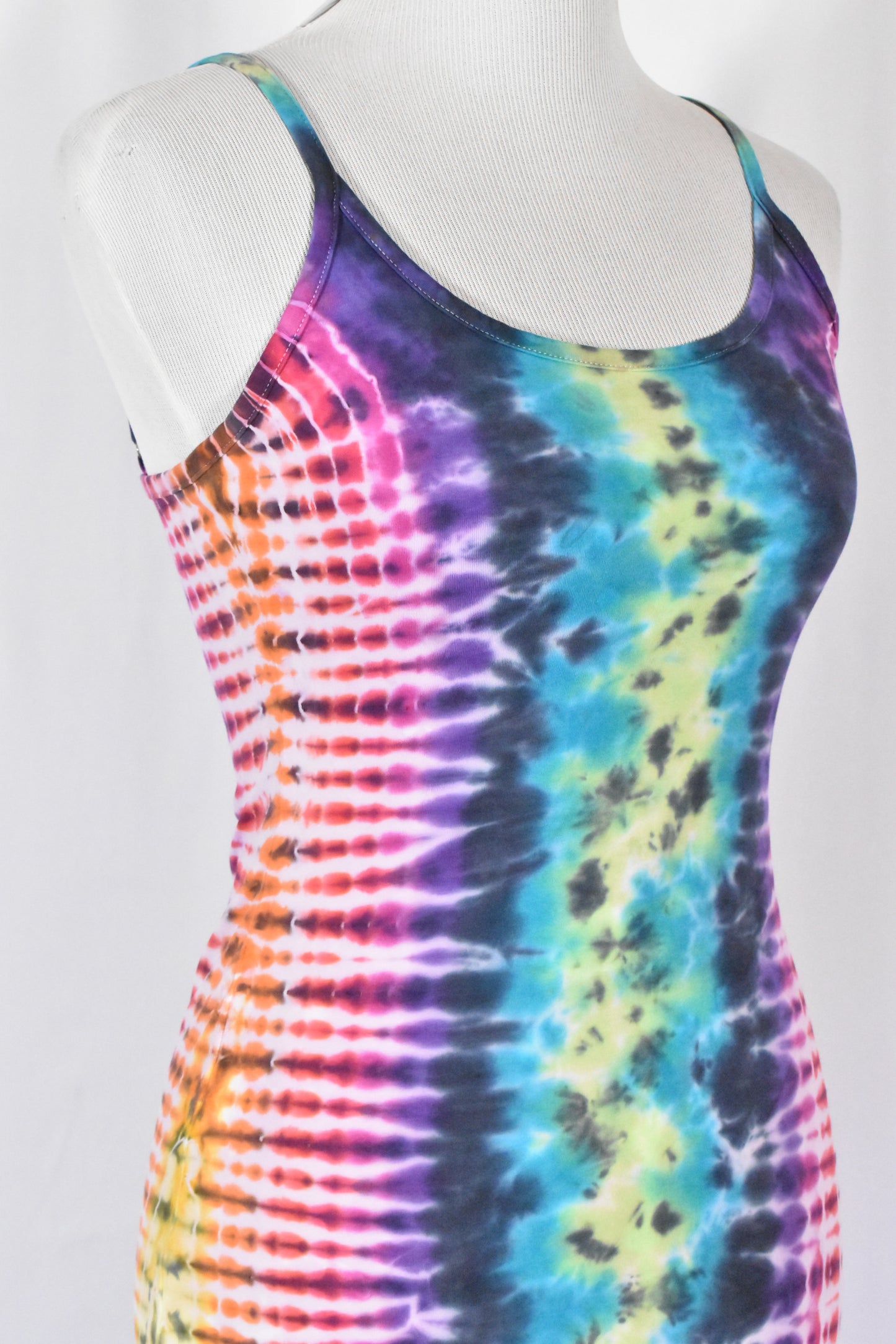 HOT Gurl Tie Dyed Strappy Mini Tank Dress with Heart size Small (Copy)