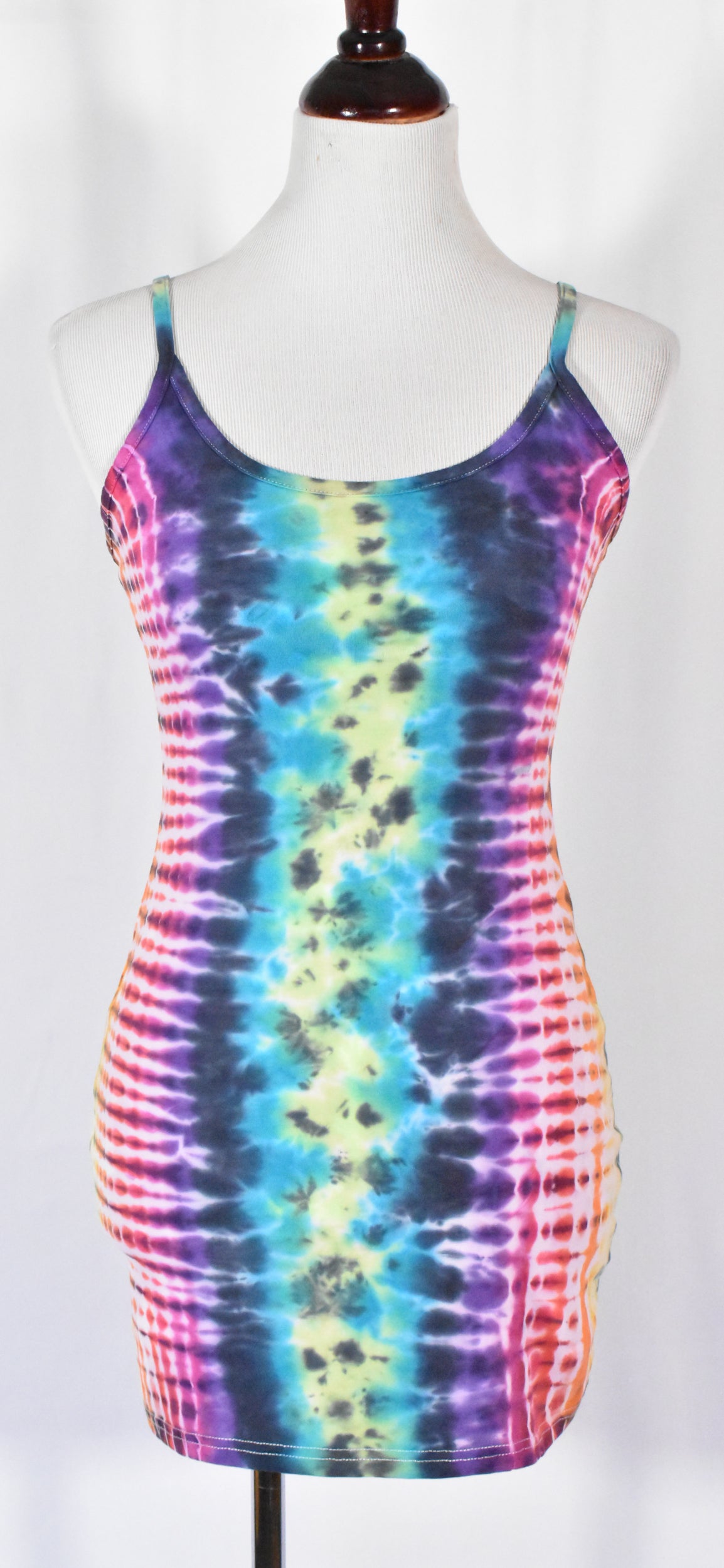 HOT Gurl Tie Dyed Strappy Mini Tank Dress with Heart size Small (Copy)