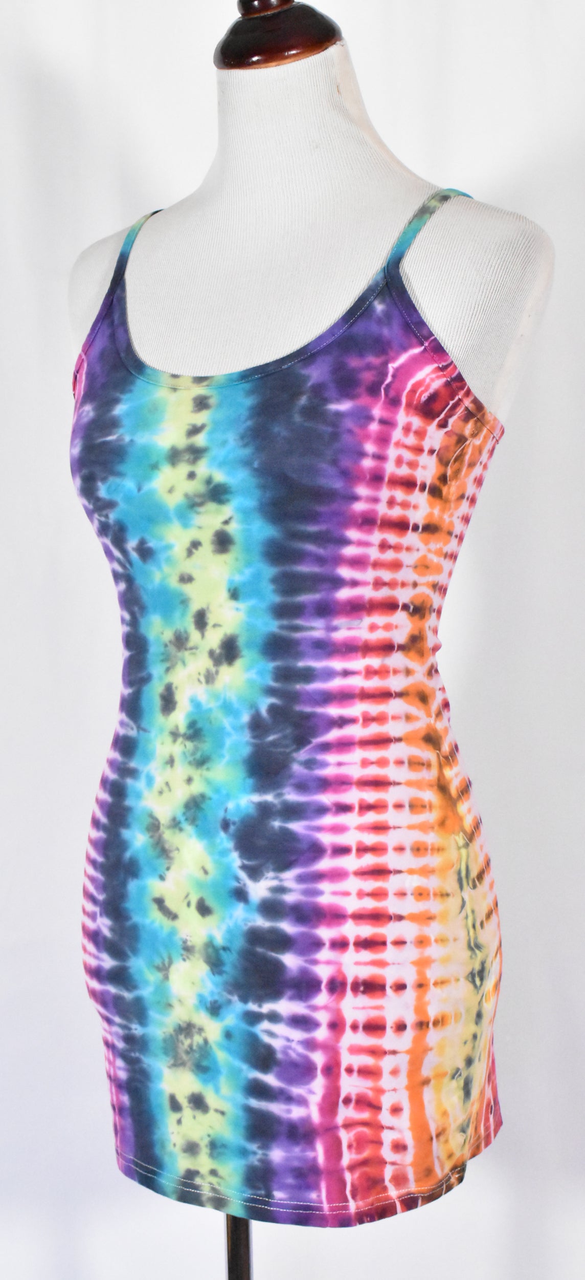 HOT Gurl Tie Dyed Strappy Mini Tank Dress with Heart size Small (Copy)