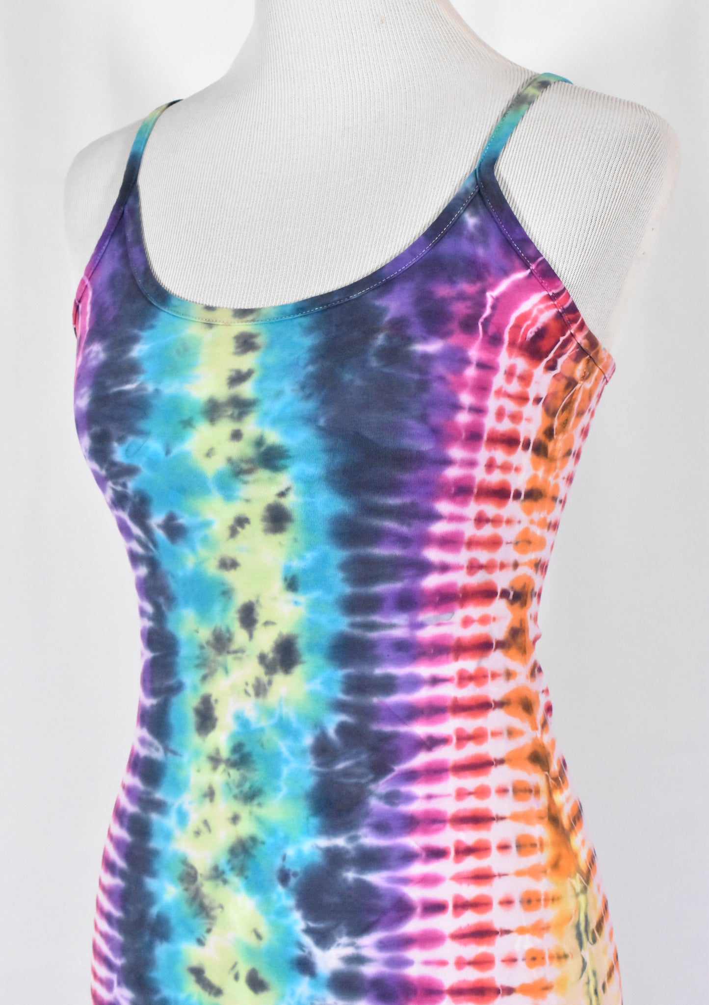 HOT Gurl Tie Dyed Strappy Mini Tank Dress with Heart size Small (Copy)