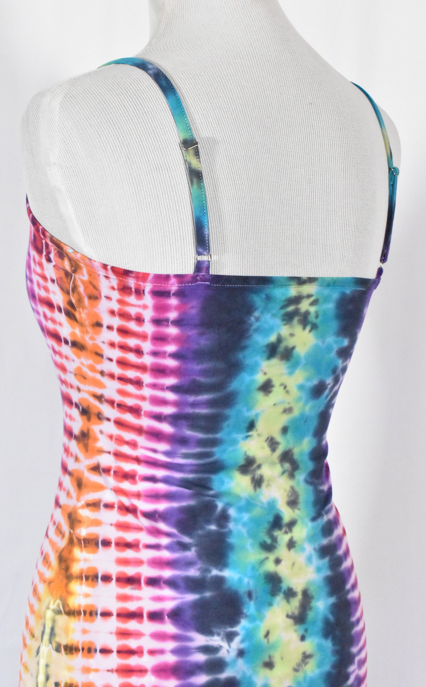 HOT Gurl Tie Dyed Strappy Mini Tank Dress with Heart size Small (Copy)