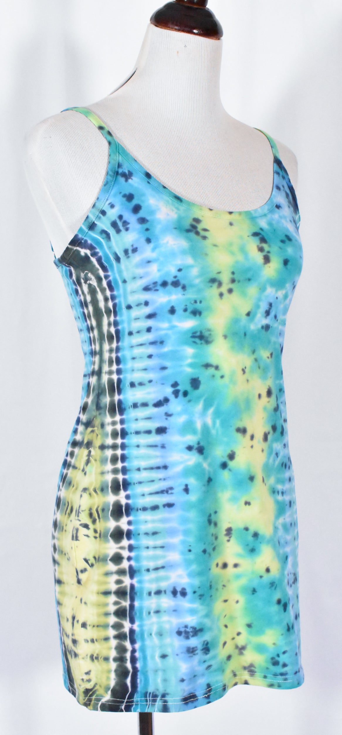 HOT Gurl Tie Dyed Strappy Mini Tank Dress size Large