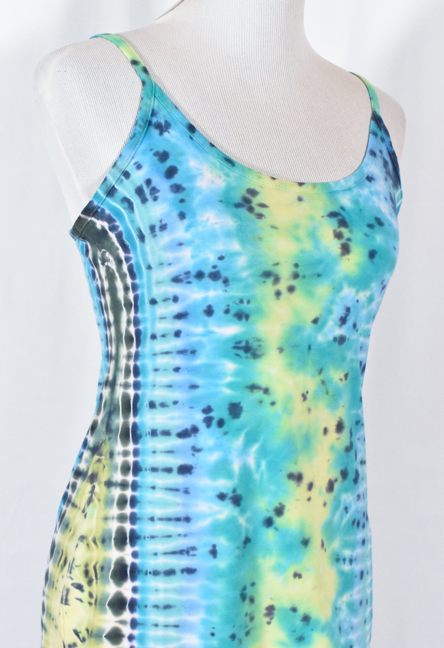 HOT Gurl Tie Dyed Strappy Mini Tank Dress size Large