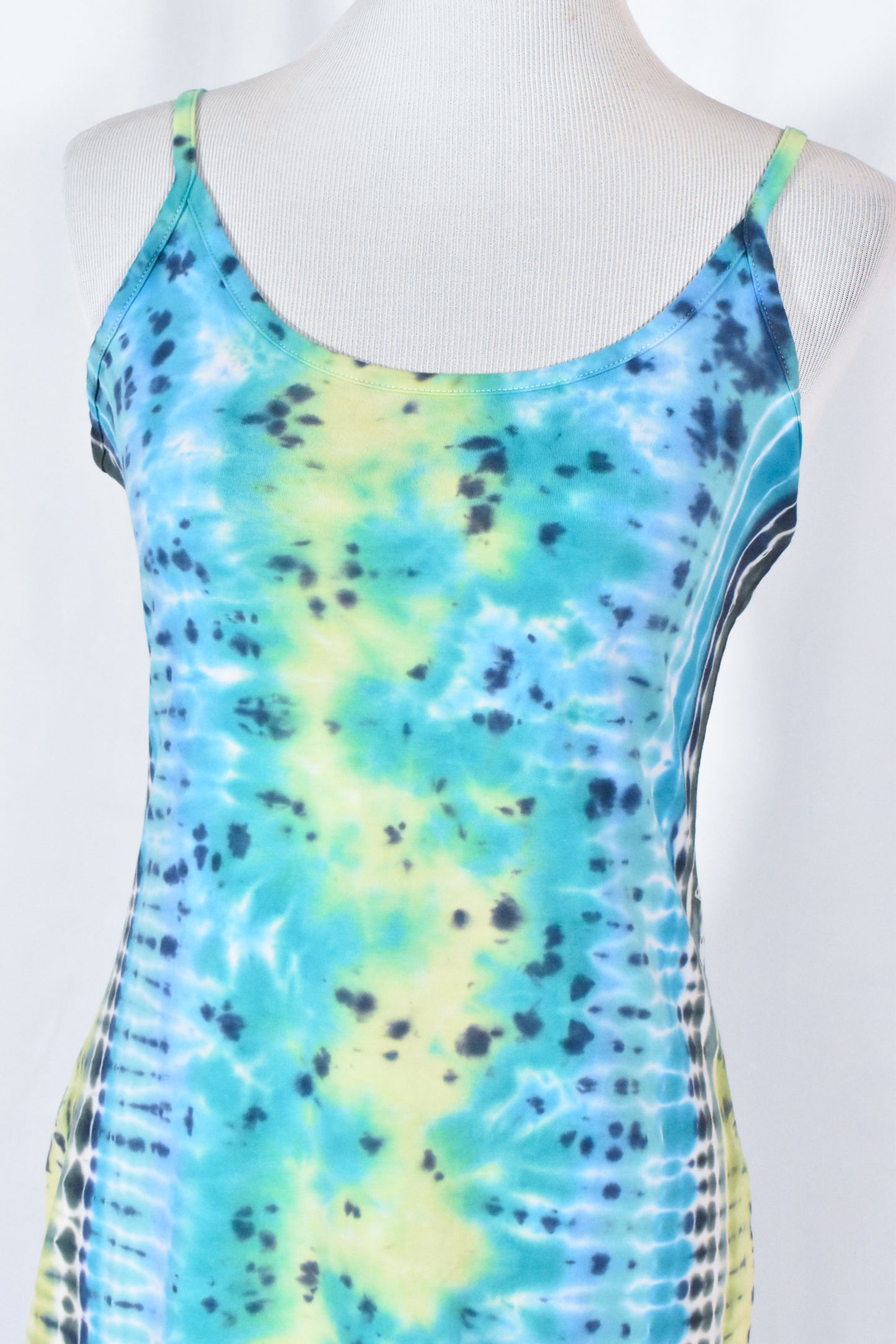 HOT Gurl Tie Dyed Strappy Mini Tank Dress size Large