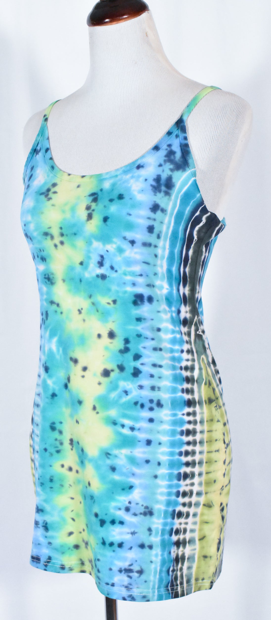 HOT Gurl Tie Dyed Strappy Mini Tank Dress size Large