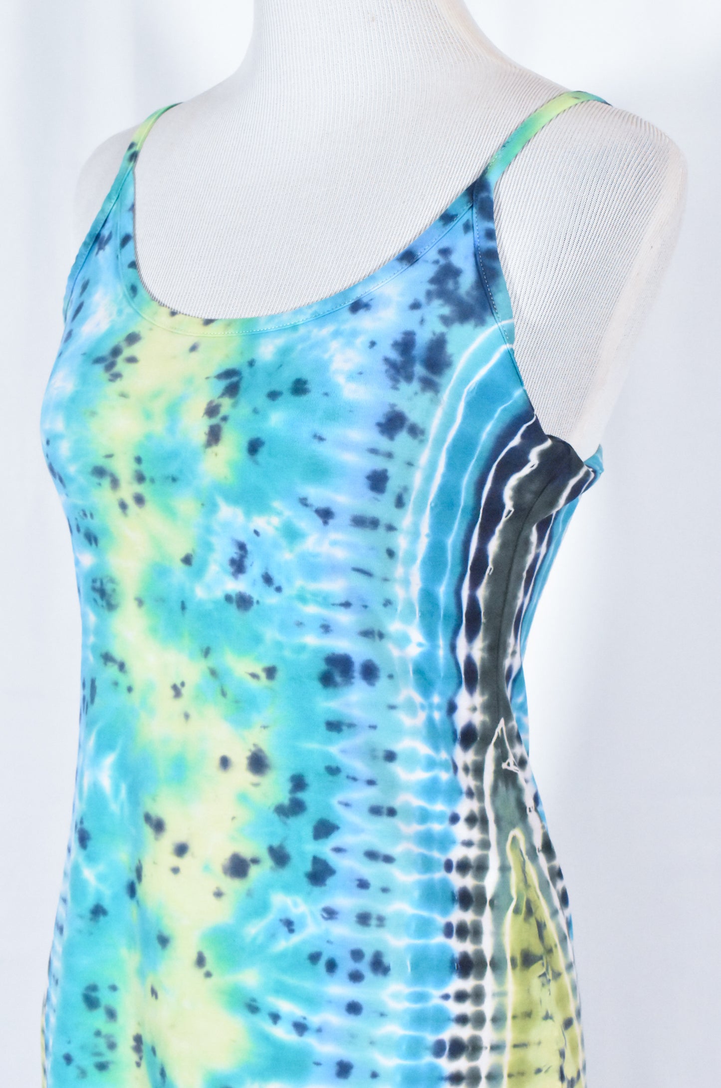 HOT Gurl Tie Dyed Strappy Mini Tank Dress size Large