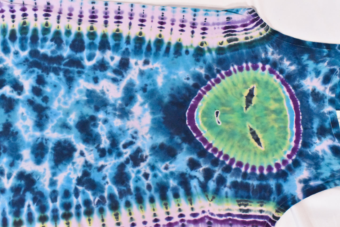 UFO Out of this WORLD Alien Tie Dyed Relaxed Long Cotton Tank Top Shirt Dress size Large