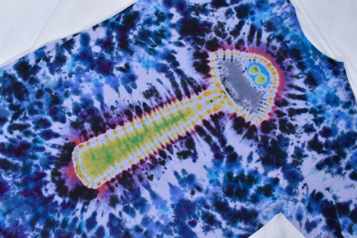 UFO Out of this WORLD Alien Tie Dyed Relaxed Long Cotton Shirt Dress One Size (Plus Size)