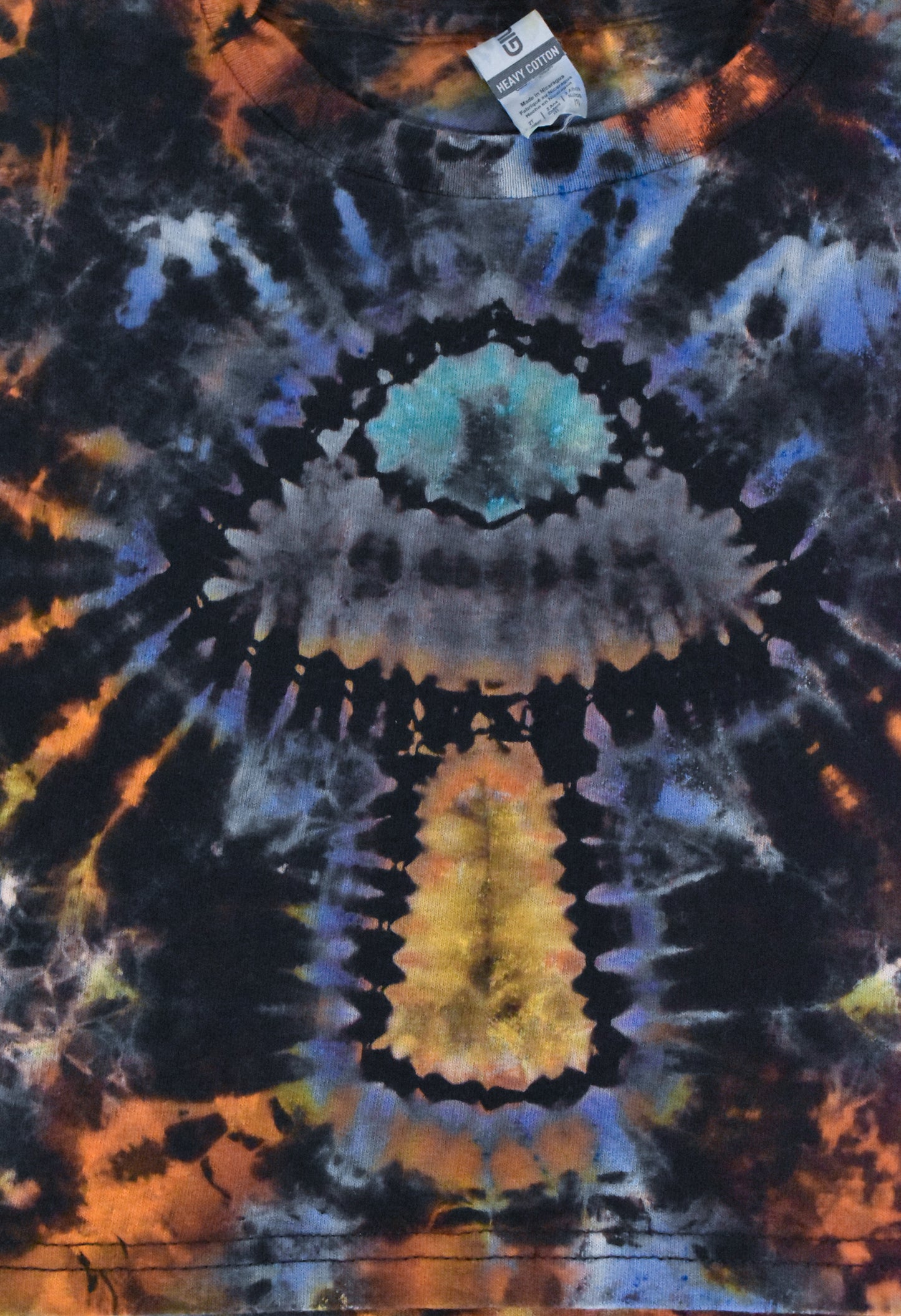 UFO + Alien Reverse Tie Dye Cotton Tee Toddler size T2