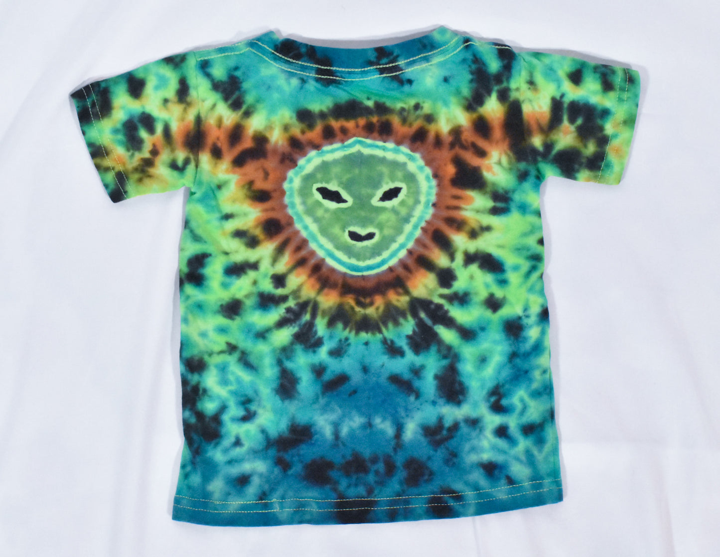 UFO + Alien Reverse Tie Dye Cotton Tee Toddler size T2