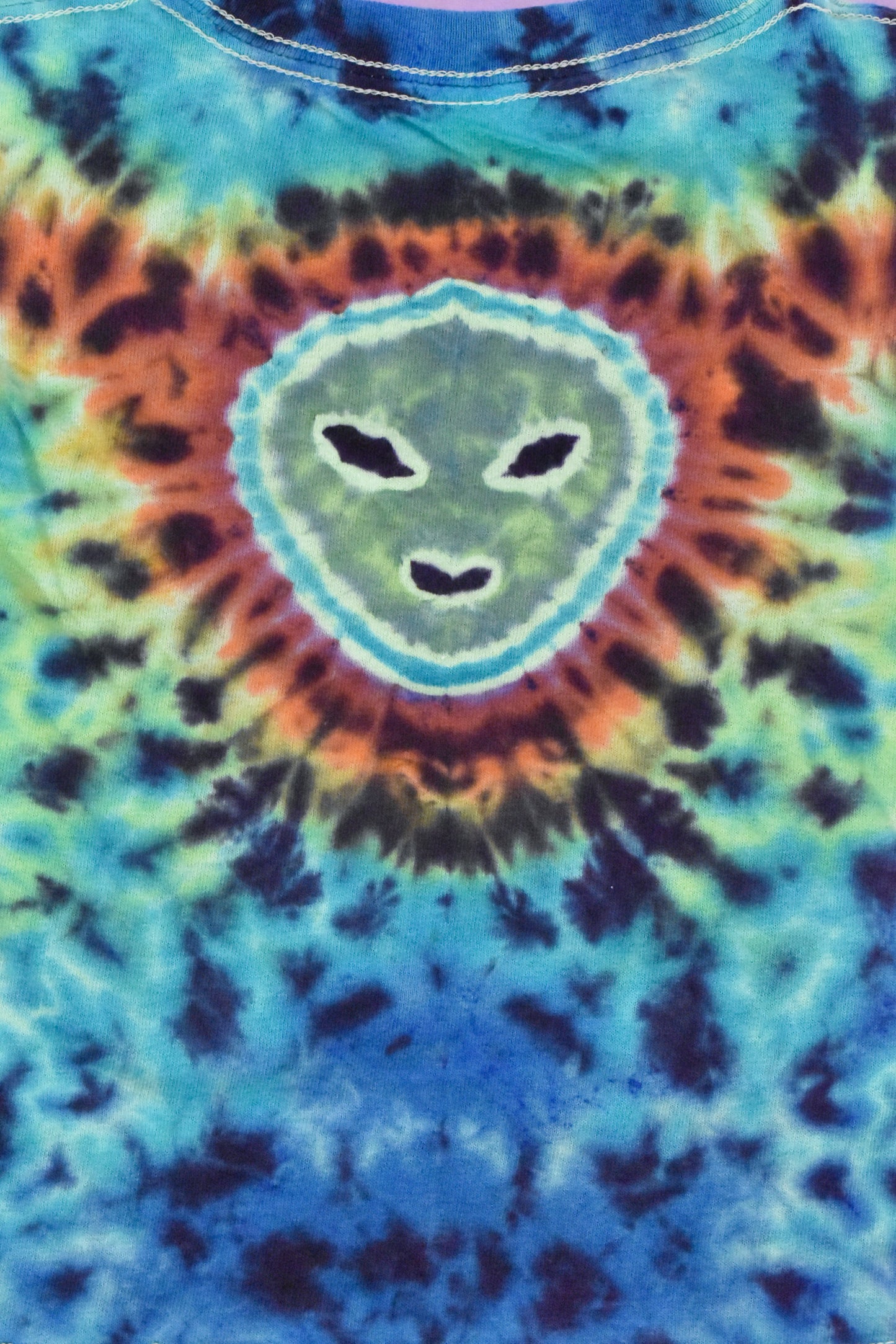 UFO + Alien Reverse Tie Dye Cotton Tee Toddler size T2