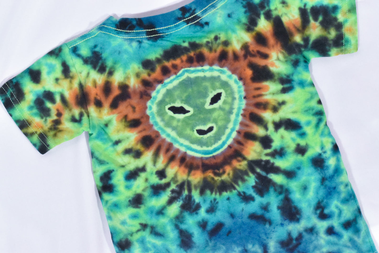 UFO + Alien Reverse Tie Dye Cotton Tee Toddler size T2