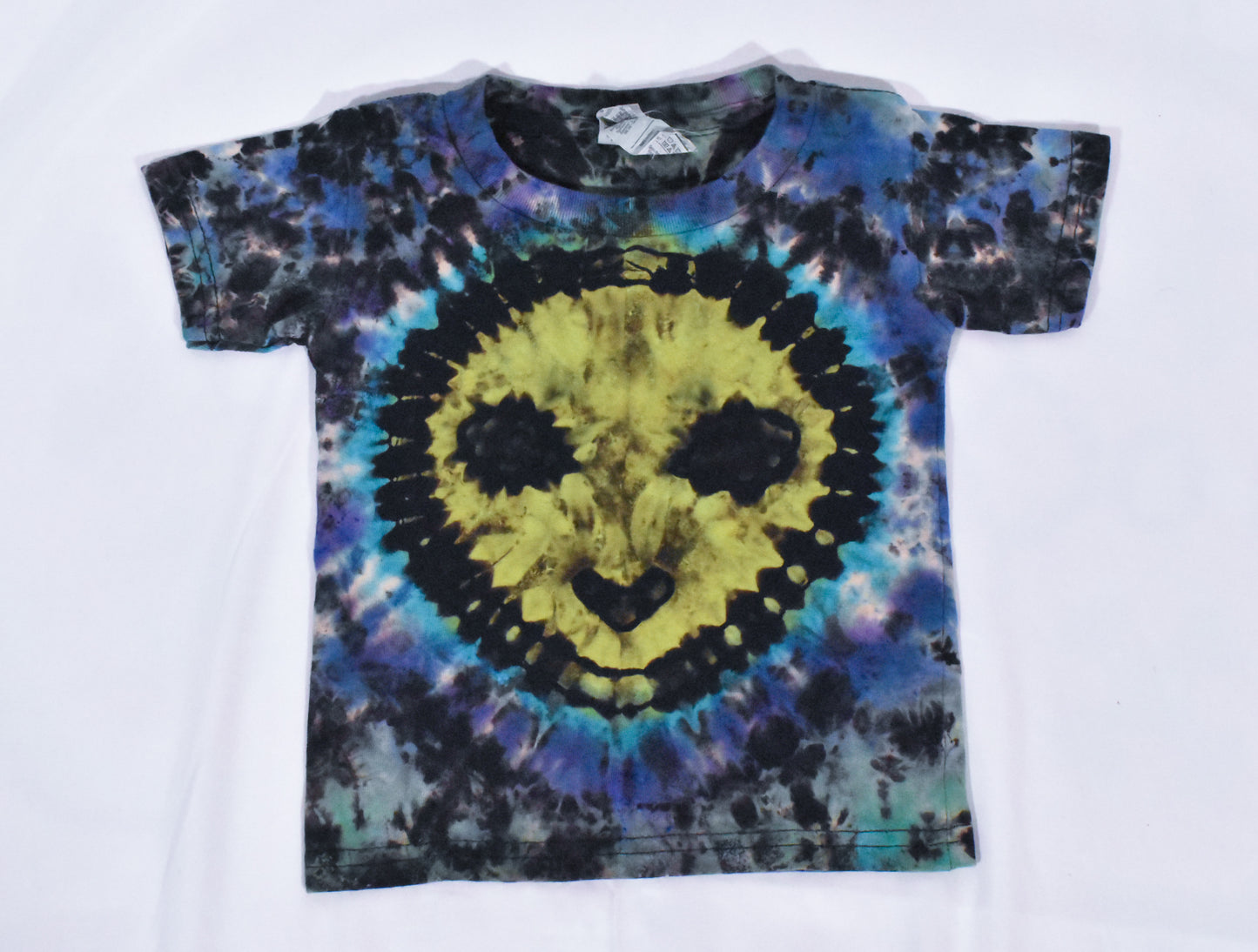 Hidden UFO + Alien Reverse Tie Dye Cotton Tee Toddler size T2