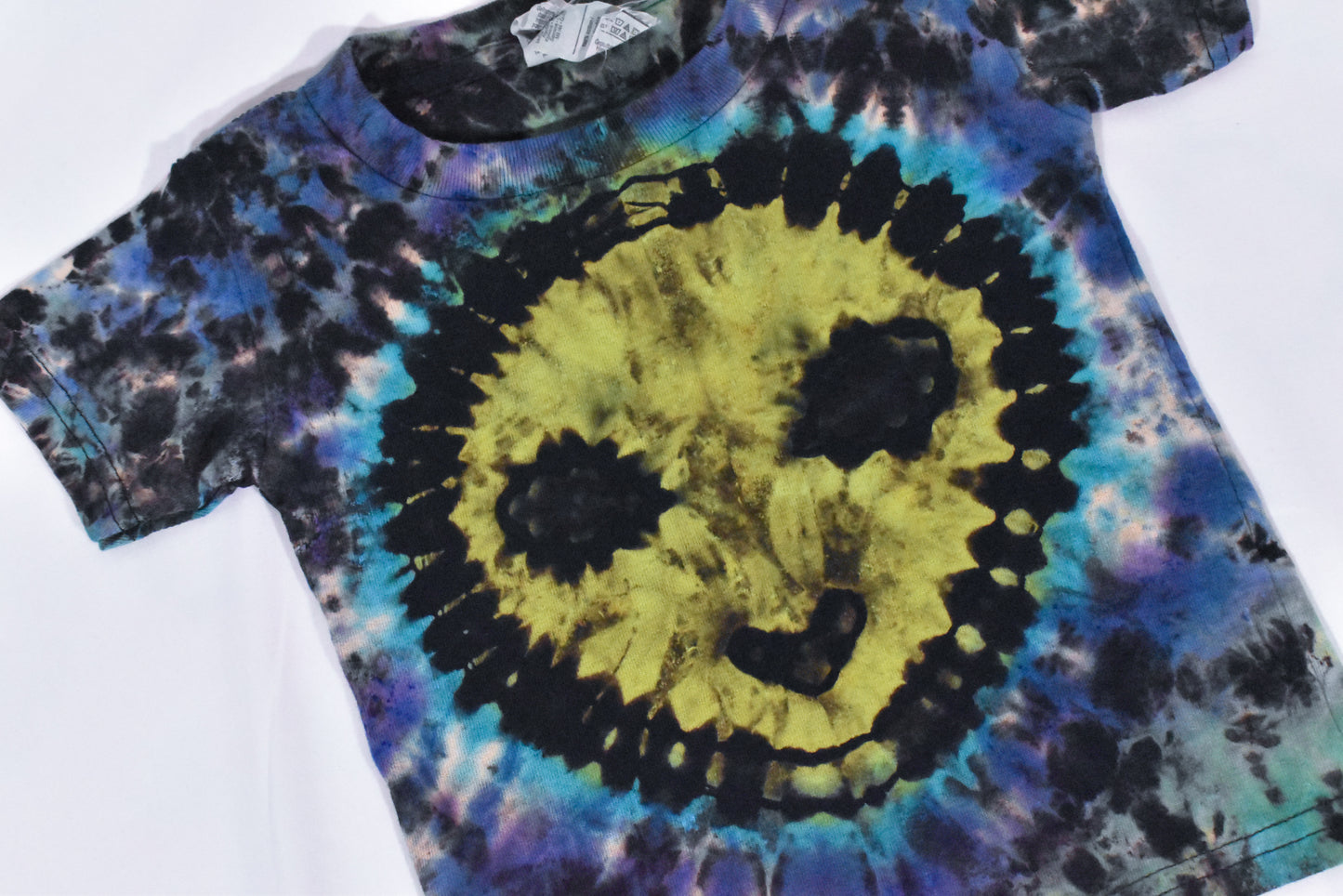 Hidden UFO + Alien Reverse Tie Dye Cotton Tee Toddler size T2