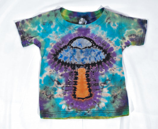 UFO + Alien Reverse Tie Dye Cotton Tee Toddler size T2