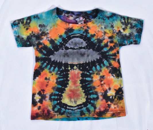 UFO + Alien Reverse Tie Dye Cotton Tee Toddler size T2