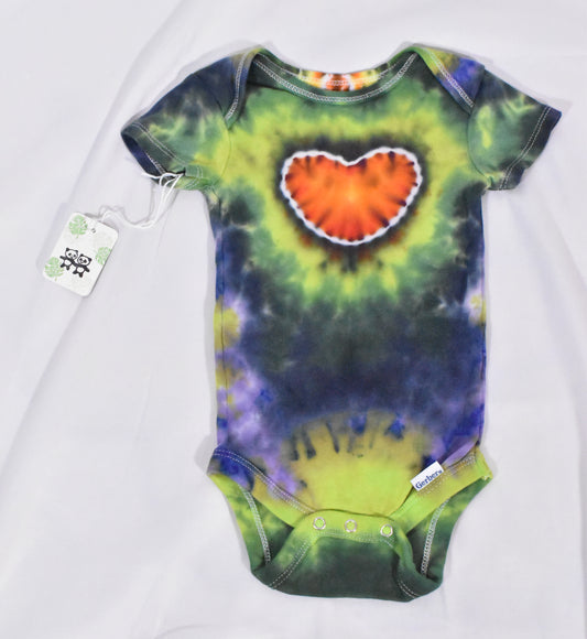 Big HEART Tie Dye Cotton Onesie Baby size 6-9 mo