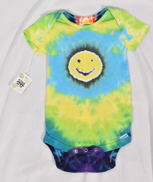 Happy Smiley Face Tie Dye Cotton Onesie Baby size 18 mo