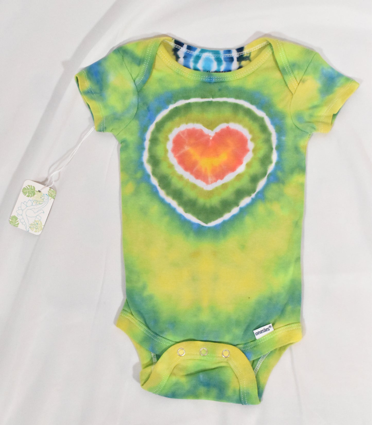 Big HEART Tie Dye Cotton Onesie Baby size 3-6 mo