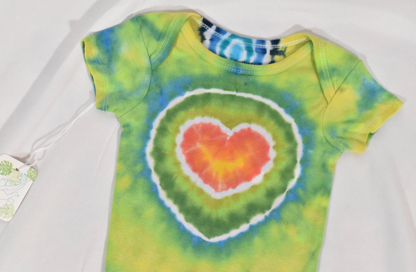 Big HEART Tie Dye Cotton Onesie Baby size 3-6 mo