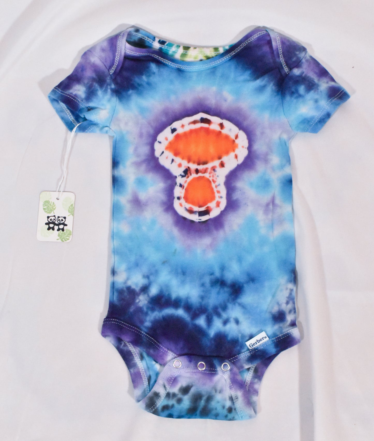 Mushroom Tie Dye Cotton Onesie Baby size 6-9 mo